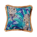 Luxury jungle animal collection cushion cover living room gold fringe