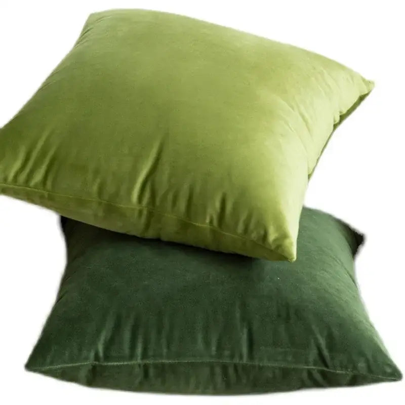 Luxury olive green velvet pillow case living room decor