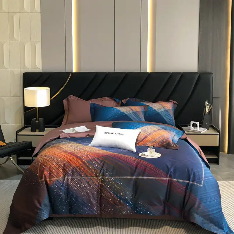 Luxury pink & cream egyptian cotton flower bedding set – bedroom