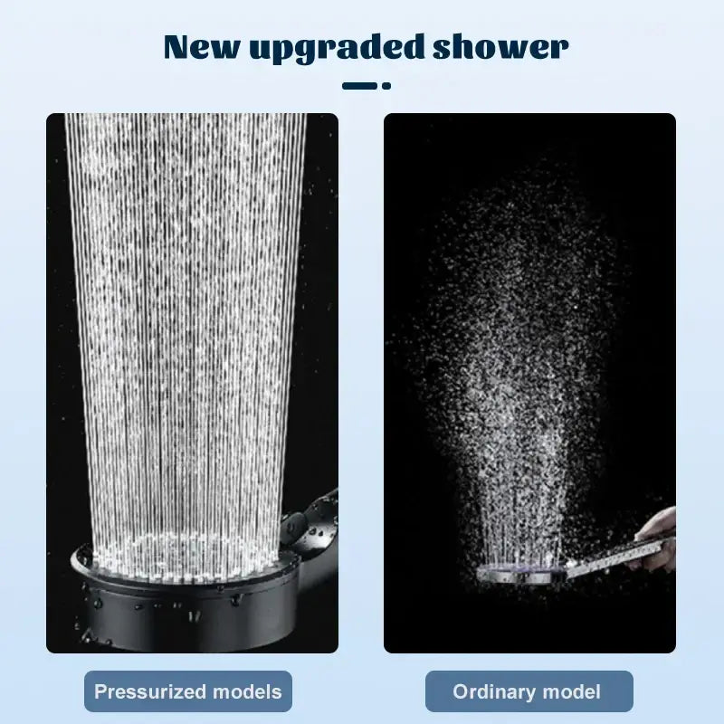 Matte black 5 mode high pressure shower head bathroom decorbites adjustable