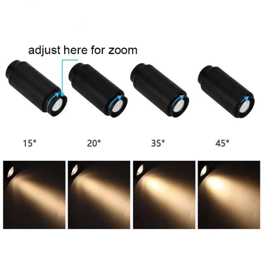 Matte black adjustable beam track light for store task lighting