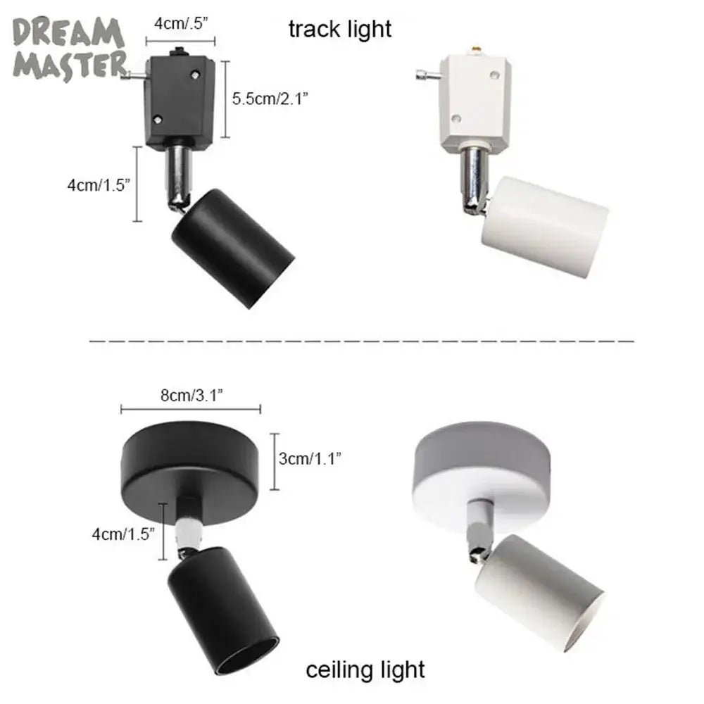 Matte black adjustable led track spotlight exhibition lighting