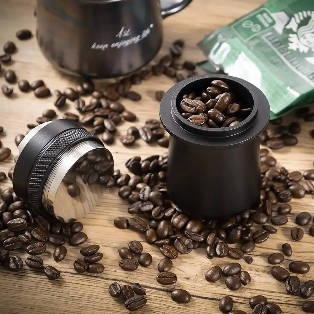 Matte black ceramic espresso machine dosing cup kitchen barista tool