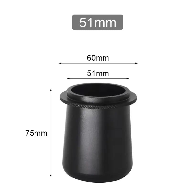 Matte black ceramic espresso machine dosing cup kitchen barista tool