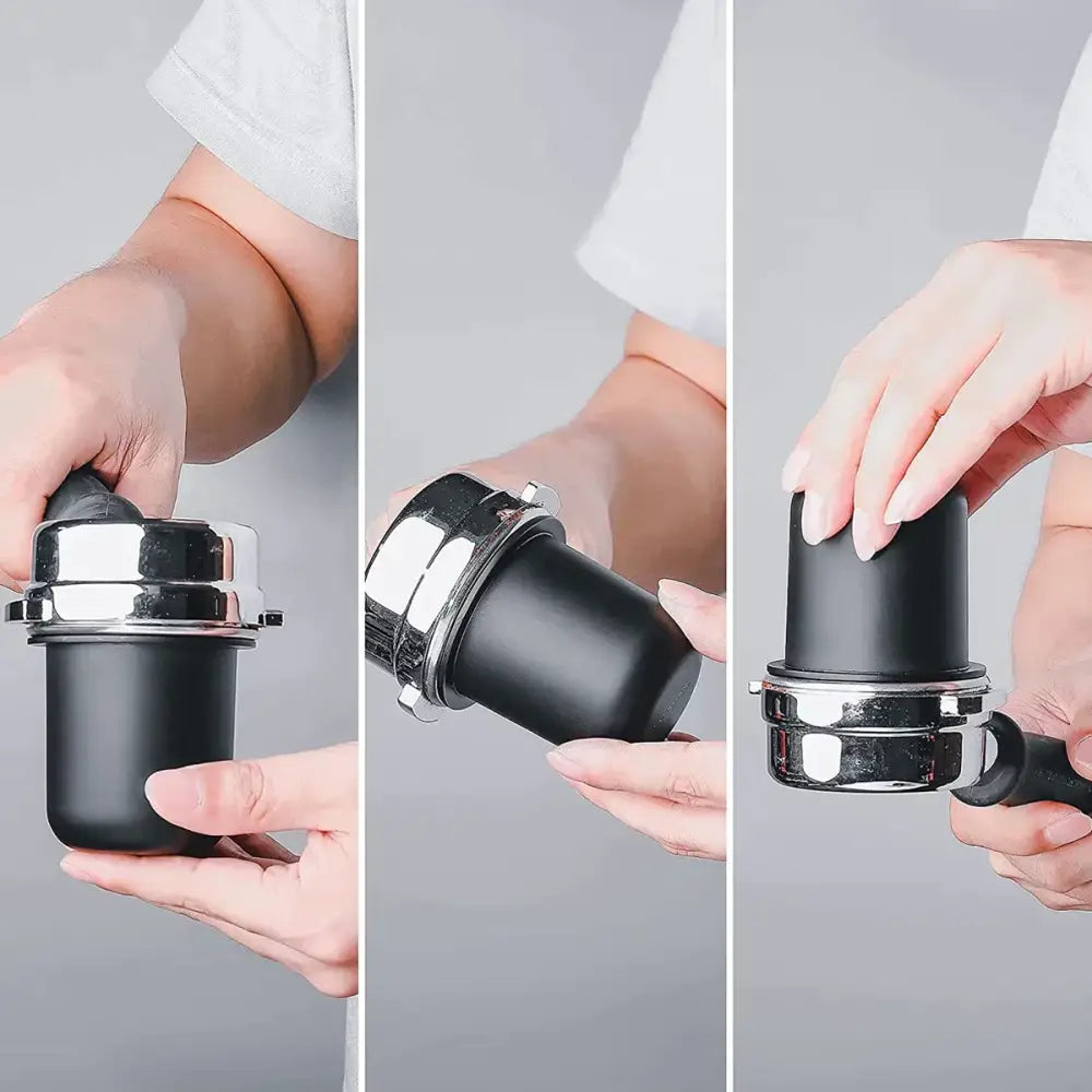 Matte black ceramic espresso machine dosing cup kitchen barista tool