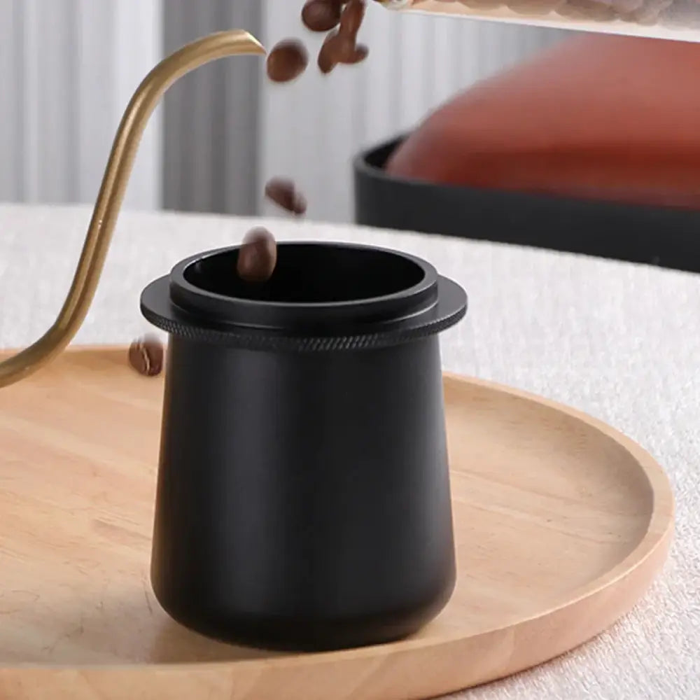 Matte black ceramic espresso machine dosing cup kitchen barista tool
