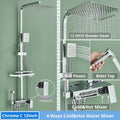 Matte black decorbites digital display shower faucet set bathroom