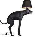 Matte black dog floor lamp living room led standing light