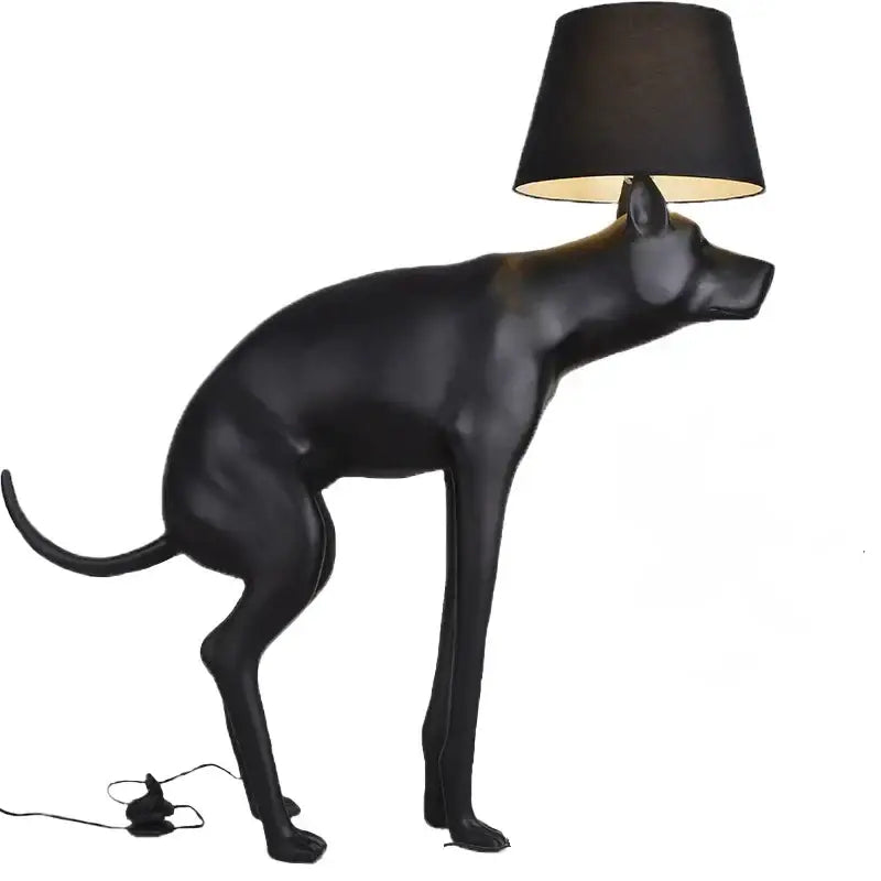 Matte black dog floor lamp living room led standing light