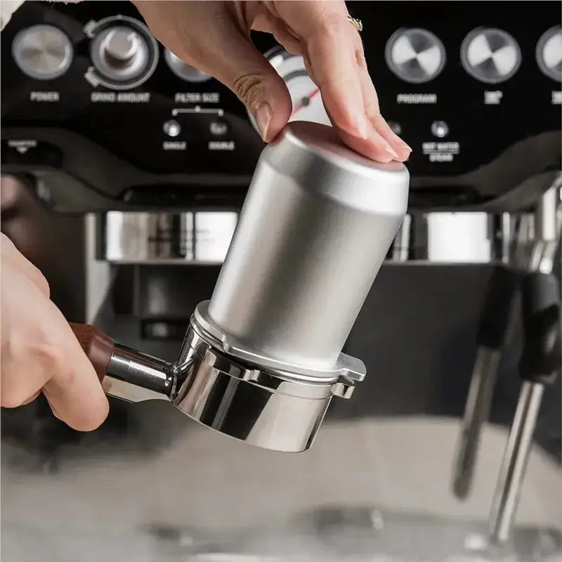 Matte black espresso dosing cup with handle kitchen coffee tool