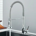Matte black flexible kitchen faucet with pull down sprayer nozzle