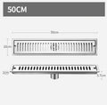 Matte black stainless steel strip floor drain for bathroom shower