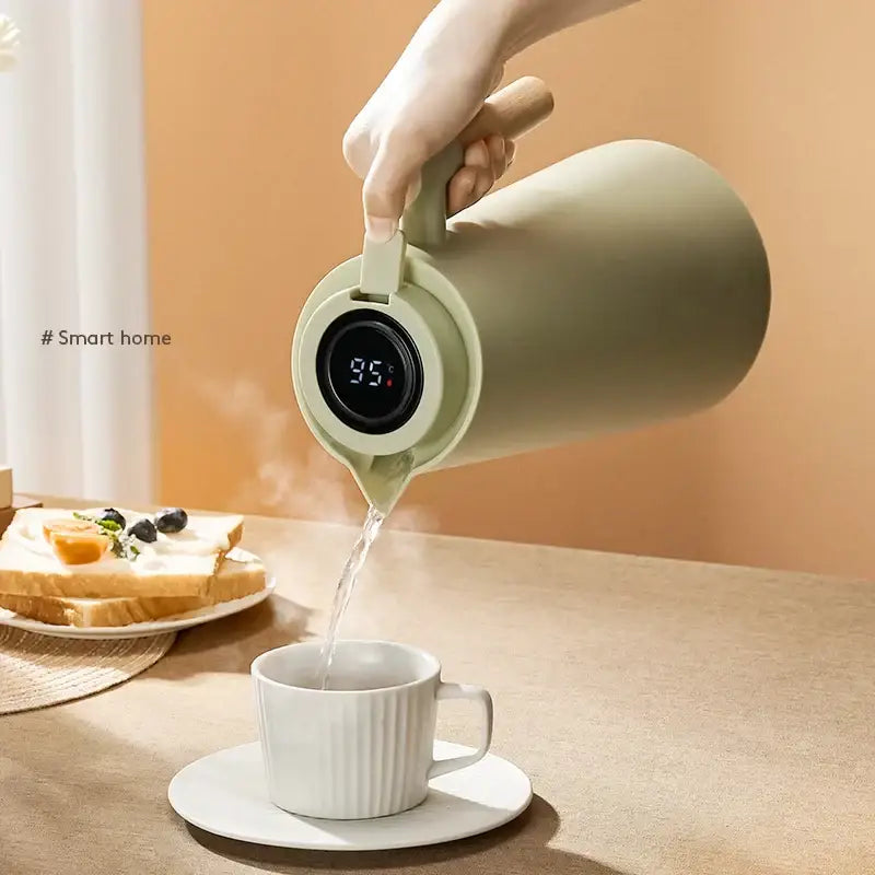 Matte sage green decorbites insulation kettle kitchen thermos bottle