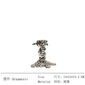Melted style golden candlestick holder dining room molten metal decor
