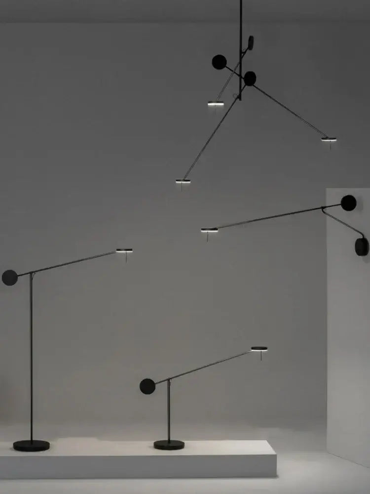 Minimalist black adjustable swing arm wall lamp for bedroom