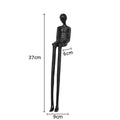 Minimalist black character metal statue living room desk ornament