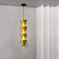Minimalist black conical pendant light cream bedroom chandelier