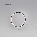 Minimalist black designer ring led wall light for living room