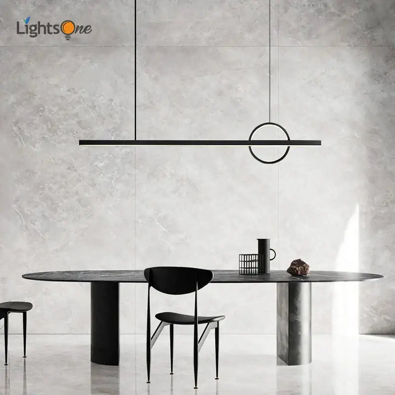 Minimalist black geometric copper chandelier dining room pendant light