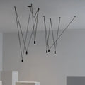 Minimalist black geometric pendant lamp for living room
