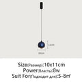 Minimalist black glossy pendant light bedroom and kitchen island