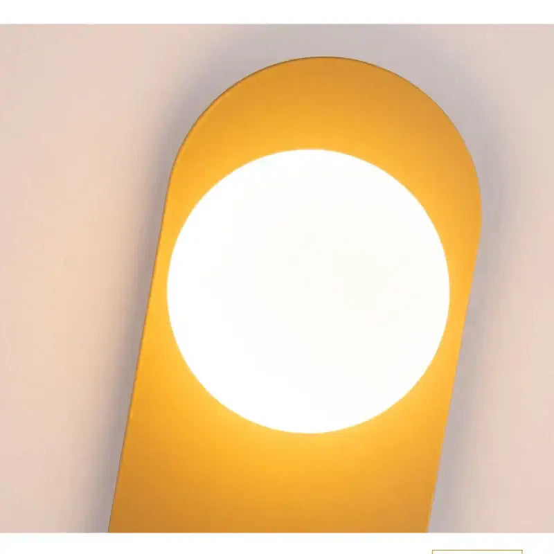 Minimalist black & gold glass ball led wall sconce bedroom light