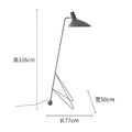 Minimalist black metal tripod desk lamp for bedroom or office