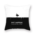 Minimalist black & white geometric cushion cover living room decor