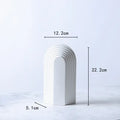 Minimalist black & white semicircular arch bookends living room decor