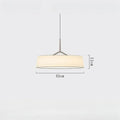 Minimalist brass and white fabric dama pendant lamp for kitchens