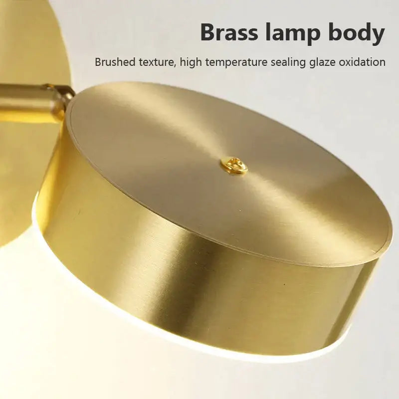 Minimalist brass & black iron wall lamp bedroom sconce
