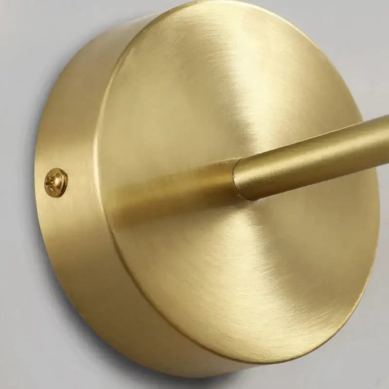 Minimalist brass & black iron wall lamp bedroom sconce