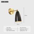 Minimalist brass & black iron wall lamp bedroom sconce