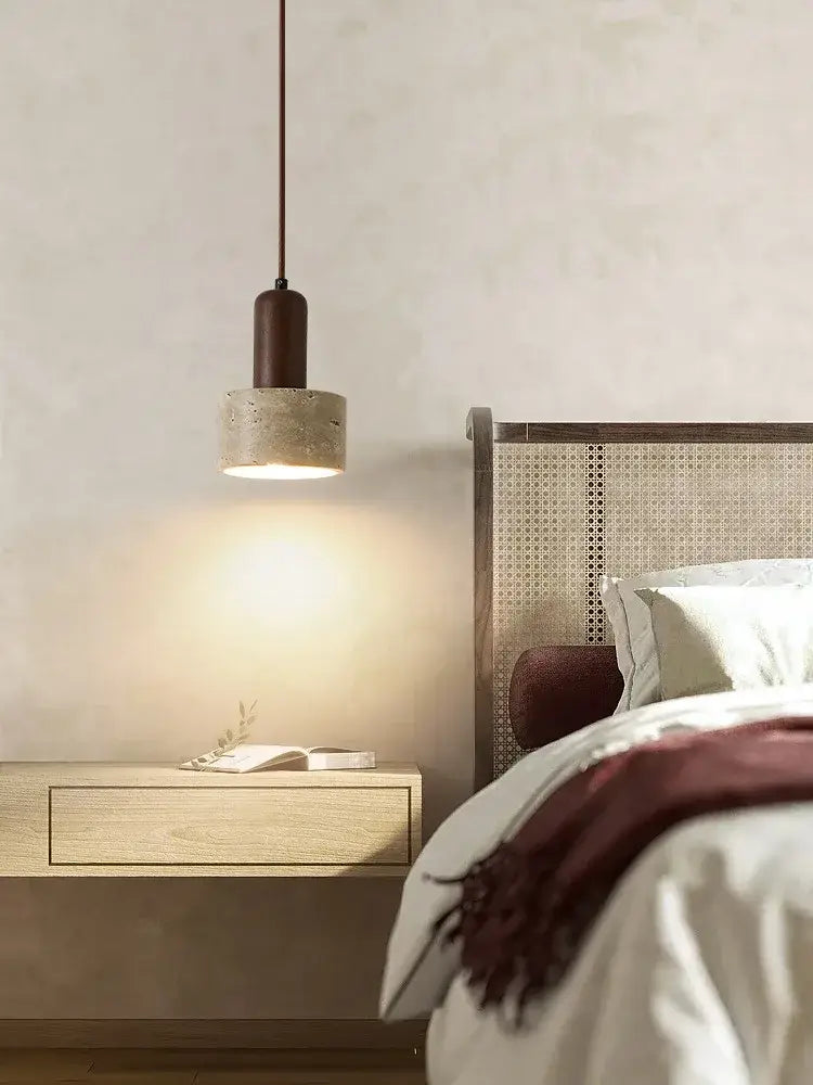 Minimalist brown and cream wind led pendant lamp dining room