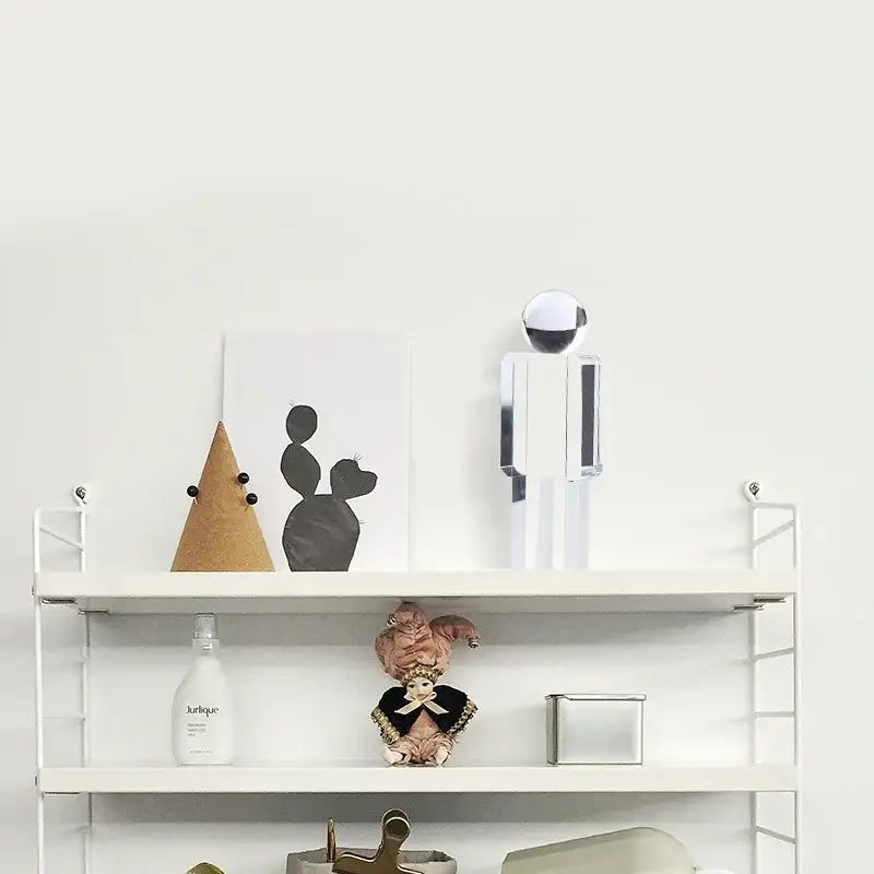 Minimalist chrome decorbites crystal man statue living room figurine