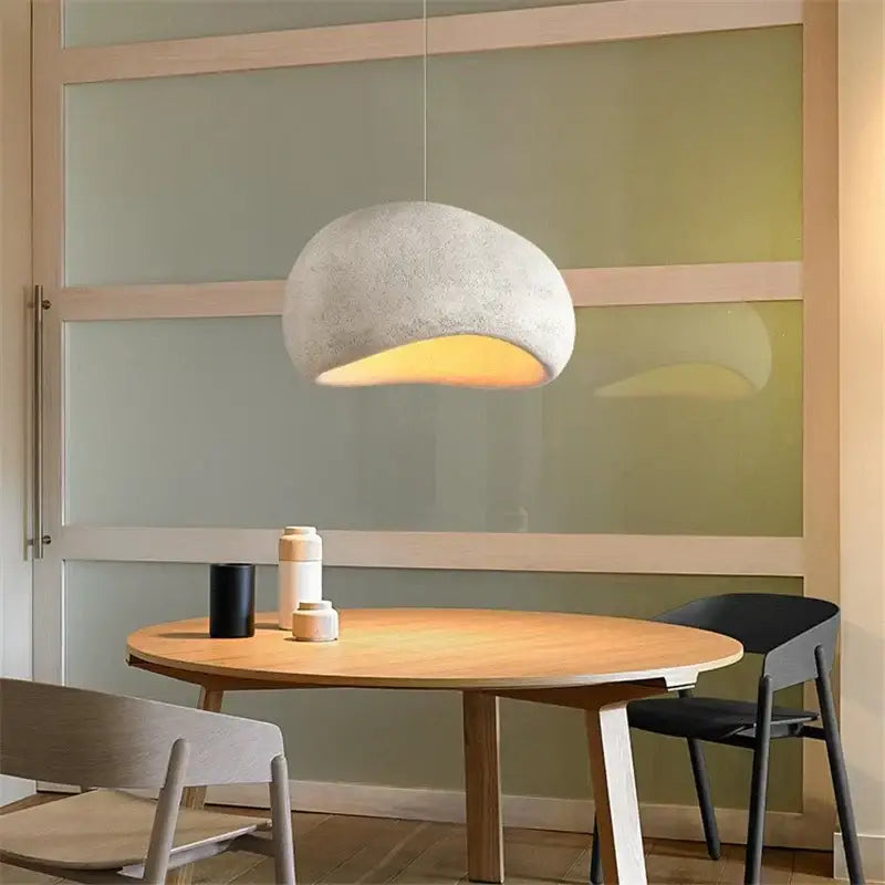 Minimalist concrete cobblestone pendant lights dining room art deco