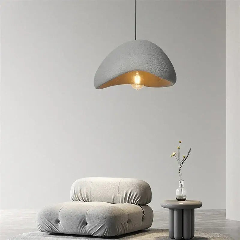 Minimalist concrete cobblestone pendant lights dining room art deco