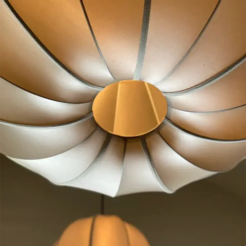 Minimalist cream & black geometric pendant light – dining room