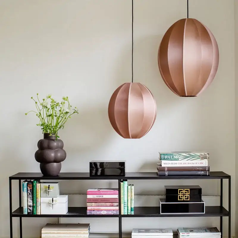 Minimalist cream & black geometric pendant light – dining room