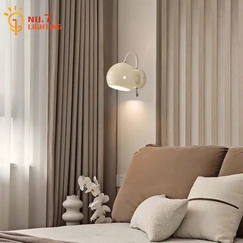 Minimalist decorbites cream wind led wall lamp for bedroom