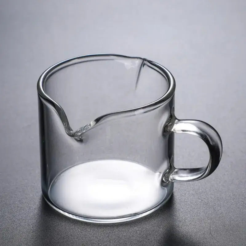 Minimalist double mouth glass milk cup set kitchen pitcher