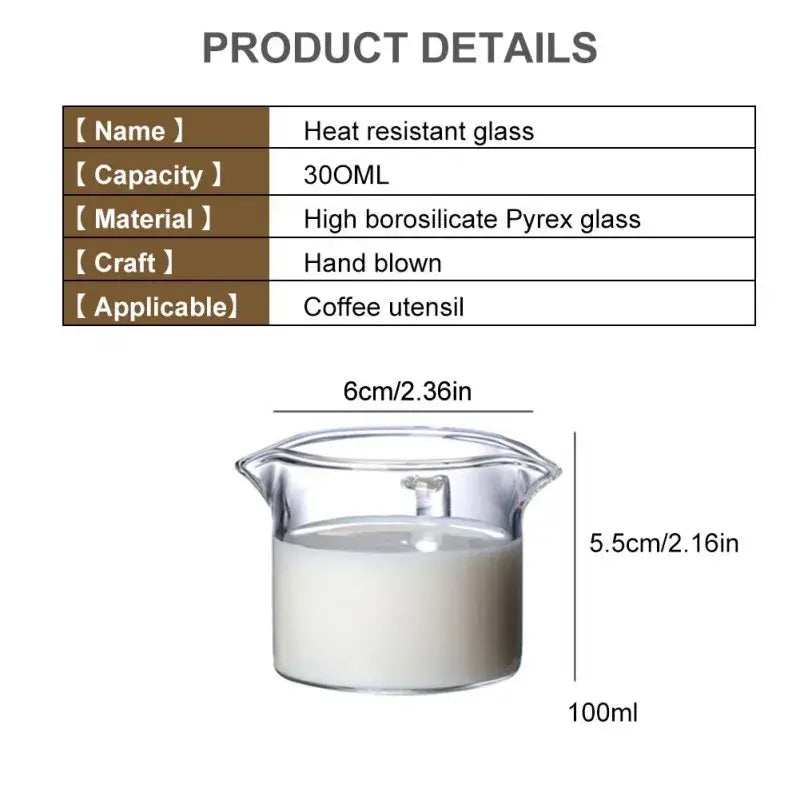 Minimalist double mouth glass milk cup set kitchen pitcher