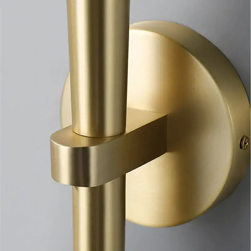 Minimalist gold crystal wall sconce bedroom light