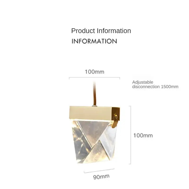 Minimalist gold decorbites crystal chandelier dining room light