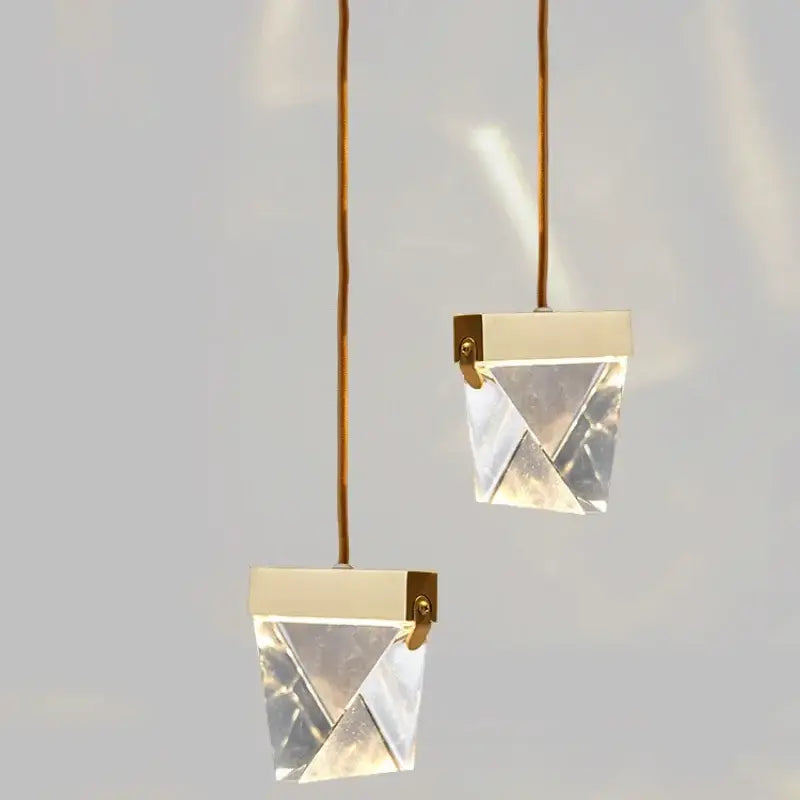 Minimalist gold decorbites crystal chandelier dining room light