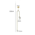 Minimalist gold double head glass ball pendant lights bedroom