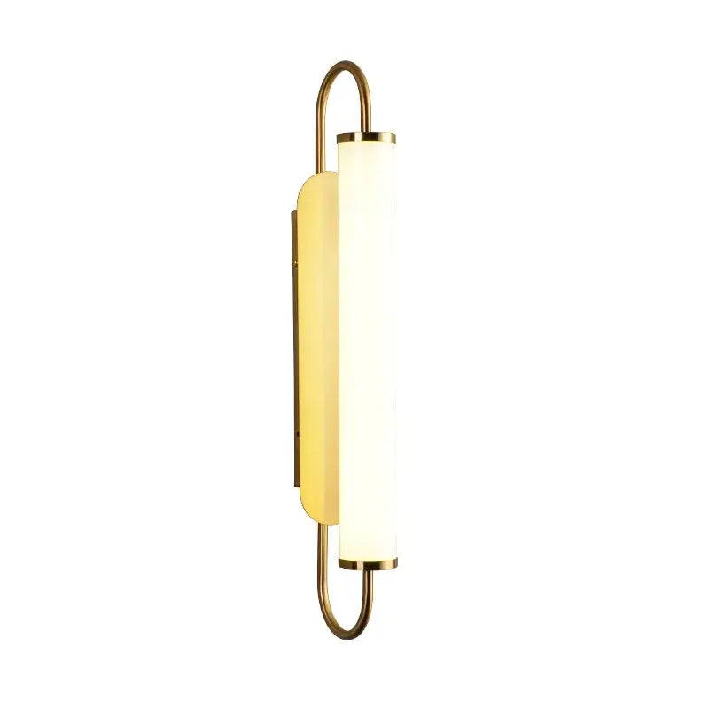Minimalist gold elegant wall sconce for bedroom with frosted glass