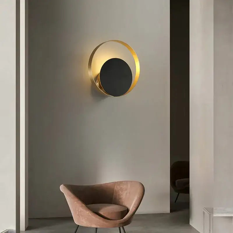 Minimalist gold nordic led wall sconce for bedroom lighting
