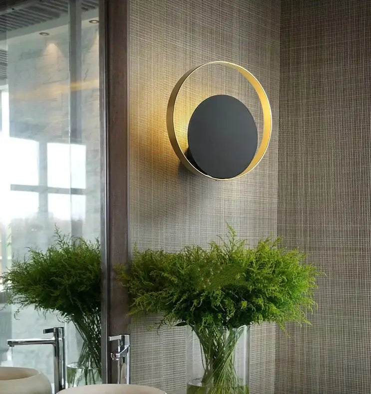 Minimalist gold nordic led wall sconce for bedroom lighting