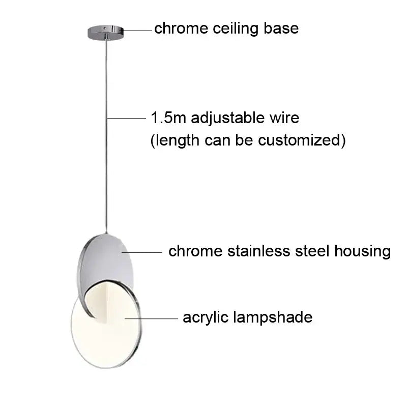 Minimalist gold nordic pendant lights kitchen glass shade decor